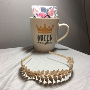 Gold Colored Leaf Headband